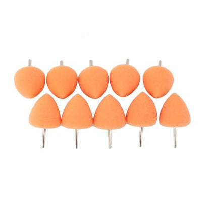 Maxshine 10 Pieces MN01 Mini Polisher and Accessories - 3x3cm (1.18”x1.18”) Orange Polishing Pads, Precision Buffing & Polishing for Tight Spaces, Ideal for Professional Car Detailing - size: Orange Polishing Pad
