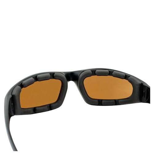 MF MotoFrames Payback Padded Motorcycle Sunglasses Black Frames - color: Black Frame/Driving Mirror Lens