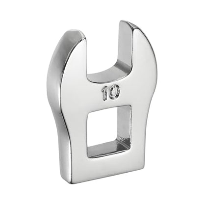 HARFINGTON Drive Crowfoot Wrench 3/8 Inch 10mm Metric Flare Nut Wrench CR-V Steel Electroplating Open End Crowfoot Spanner for Automotive Repair Mechanics, Bright Silver - size: 3/8 Inch x 10mm