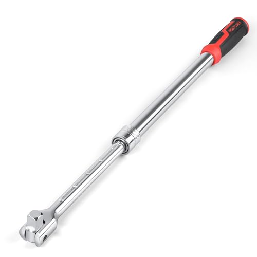 MAXPOWER Breaker Bar, 1/2-Inch Drive Extendable Breaker Bar Flex Handle Length Adjustment 15.9 inches to 21-1/2 inches - style: Extendable handle