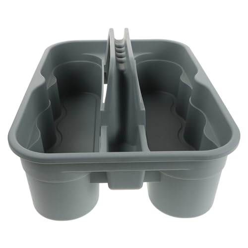 Amosfun Portable Handheld Plastic Cleaning Basket for Car and Bath Use 10L Capacity Shower Organizer with Handle for Car Detailing and Home Storage