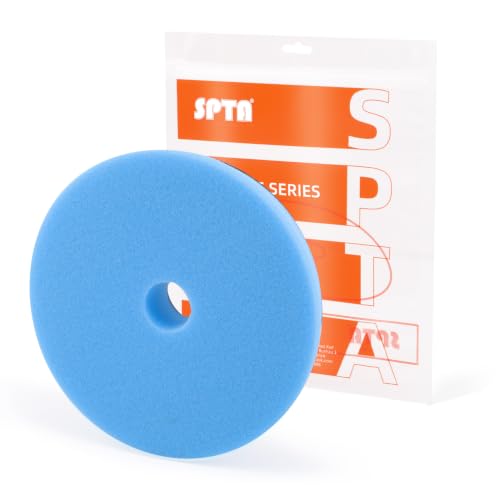 SPTA Blue T60 Moderate-Cut Foam Polishing Pad, 1Pc 6.5 Inch Face for 6 Inch 150mm Backing Plate Compound Buffing Sponge Pads for Car Buffer Polisher Compounding, Polishing and Waxing -FPBFS6B - color: 1pc Blue T60 Moderate-cut Pad, size: 6 Inch (150mm)