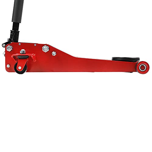 AFF 2 Ton Professional Heavy Duty Steel with 2 Piece Handle, Low Profile, Quick Lift Turner Service Floor Jack, 202T - style: Floor Jack with 2 Piece Handle