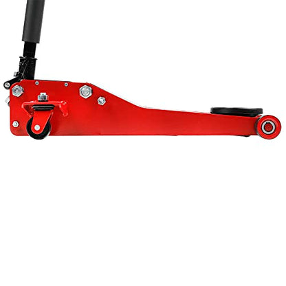 AFF 2 Ton Professional Heavy Duty Steel with 2 Piece Handle, Low Profile, Quick Lift Turner Service Floor Jack, 202T - style: Floor Jack with 2 Piece Handle