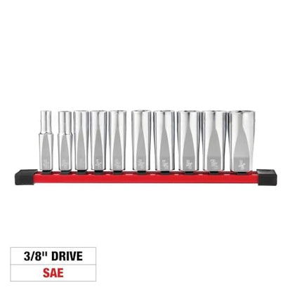 10pc 48-22-9405 for Milwaukee 3/8" Drive Deep Well SAE Socket Set - New