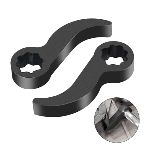 2Pcs Pry Bar Wrench Adapter & Ratchet Pry Bar Attachment for 1/2" 8pt Square Profile, Crowbar Adapter Head, Tight Space Half Shaft Removal Car Repair Tools