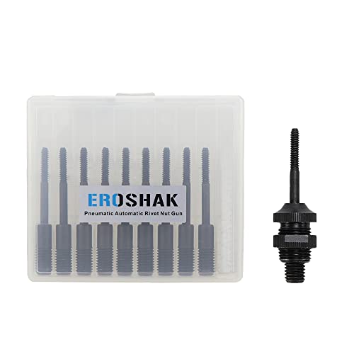 M3 Mandrel 10pcs(with Fixing Nut) Replacement Rod 9900S Air Hydraulic Rivet Nut Tool - color: M3 Mandrels