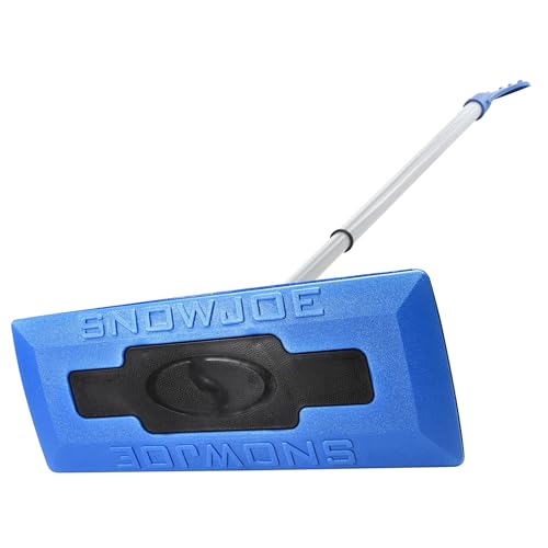 Snow Joe 18" Telescoping Snow Broom & Ice Scraper for Cars, No-Scratch Foam Brush - Long and Extendable Ice Removal Tool for Car Window and Automotive Windshield, SJBLZD