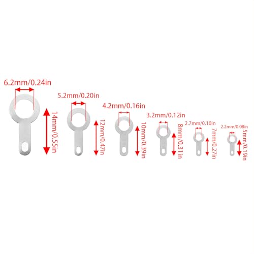 6-in-1 Terminal kit Silver-Plated Brass Crimping Soldering Terminal Blocks Include 6 Size parameters (2.2-6.2mm) for Crimping and Soldering 180PCS