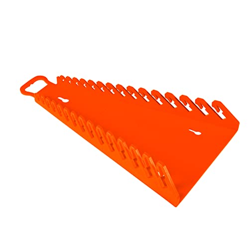 Ernst Manufacturing 5157 Gripper Reverse Wrench Portable Wrench Organizer - Holds 1/4" to 1 1/8" and 6 to 20mm Tools, Durable Flexible Grip, 15 Tool Capacity, Orange - color: Orange, size: 15 Tool, style: Reverse