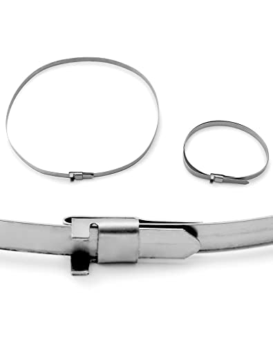 QWORK CV Boot Clamp, 20 Pack 304 Stainless Steel Universal Adjustable Drive Shaft CV Guide Clamp, 1.8" - 3.2", 1.8" - 5.6"