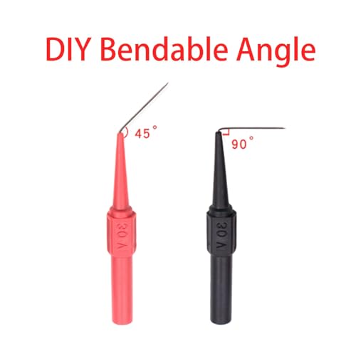 16 Pcs Back Probe Kit, 0.7mm Stainless Steel Non-Destructive Wire Piercing Test Probes, Multimeter Tester Needles for Banana Socket Plug, Automotive Electrical Diagnostics