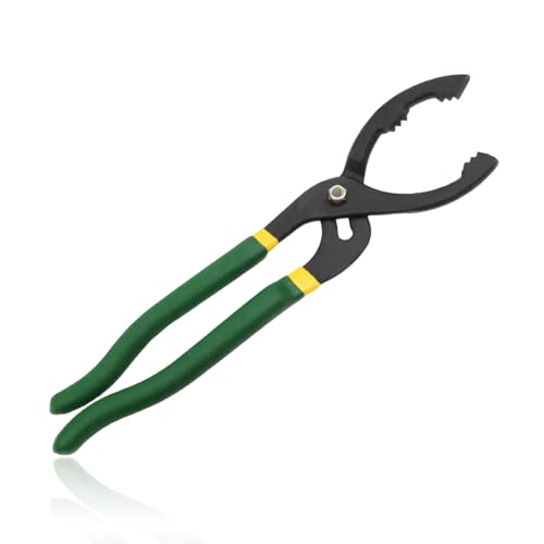 12" Adjustable Oil Filter Pliers, Nonslip Adjustable Oil Filter Wrench Removal Tool, Fuel Filter Wrench Disassembly Dedicated Clamp for Engine Filters Conduit Fittings (Green) - color: Green