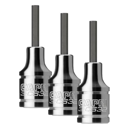 Capri Tools 3-0532 2.5 mm Hex Bit Socket, 1/4-Inch Drive, Metric (Pack of 3) - size: 2.5 mm, 1/4 in. drive (Pack of 3)