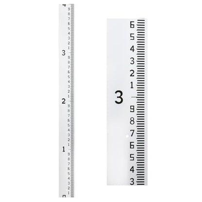 Depth Gauge, Water Level Gauge (Hundredths, Tenths, Teet), Heavy-Duty Ruler-Style Water Level Indicator, All-Weather Water Level Tool, Rust-Resistant, with Pre-Drilled Holes (0-4 Feet)
