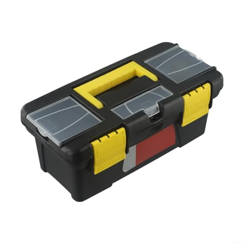 Tool Box Plastic With Handle, Portable Toolbox With Removable Tray And Lockable Design, Toolbox Organizer For Machinery Accessories, Tools And Parts Organization(Has inner layer) - size: Has inner layer