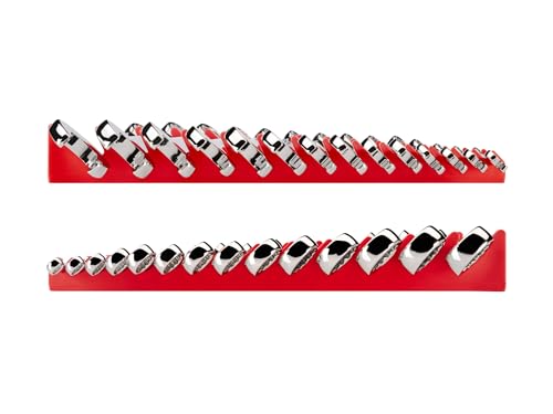 TEKTON Combination Wrench Set with Rack, 14-Piece (6-19 mm) | WCB91203 - size: 14-pc. (6-19 mm), style: Rack