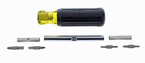 IDEAL INDUSTRIES INC. 35-910 11-in-1 Screwdriver/ Nutdriver – Hardware Tool with Corrosion Resistant Shank, Wire Connector Wrench in Handle, Blazed Tip