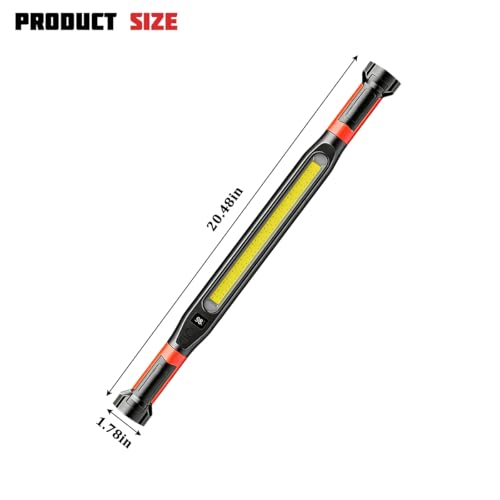 Car Magnetic Work Light Bar, 700LM Rechargeable LED Under Hood Light for Mechanic Garage Workshop, Poratble Automotive Underhood Repair Work Lamp, Universal for Vehicles