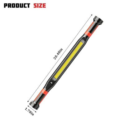 Car Magnetic Work Light Bar, 700LM Rechargeable LED Under Hood Light for Mechanic Garage Workshop, Poratble Automotive Underhood Repair Work Lamp, Universal for Vehicles