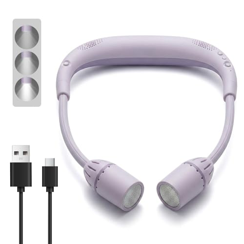 Purple Neck Light, Bluetooth Speaker, 5 Modes, USB-C Rechargeable | Hands-free 2-in-1 neck light and Bluetooth speaker with 90° adjustable beams, 5 modes, 2600mAh USB-C power, and 40+ hours. - color: Purple