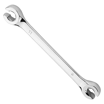 Double-ended Nut Wrench 9x11mm Flare Nut Wrench for Removing or Replacing Nuts on Fuel Brake or Air Conditioning Lines 1 Pcs - size: 9x11mm 1pcs