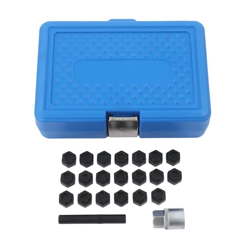 22pcs Universal Wheel Locking Key Socke, Wheel Lock Removal Tool Kit, Anti-Theft Lug Nut Removal Tool, Metric Locking Lug Nut Removal Tool for Easy Removing of Aftermarket & Factory Wheel Lug Nuts