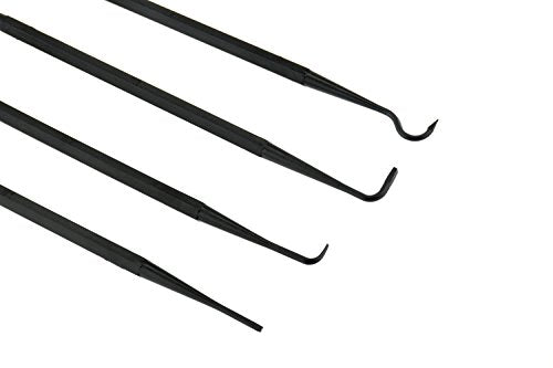 SE 7-1/4 Inch Double-Ended Nylon Pick Set for Cleaning & Detailing - Automotive, Crafts, Gun Maintenance - Assorted Tip Shapes - DD-44P