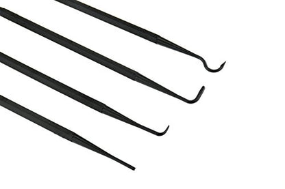 SE 7-1/4 Inch Double-Ended Nylon Pick Set for Cleaning & Detailing - Automotive, Crafts, Gun Maintenance - Assorted Tip Shapes - DD-44P