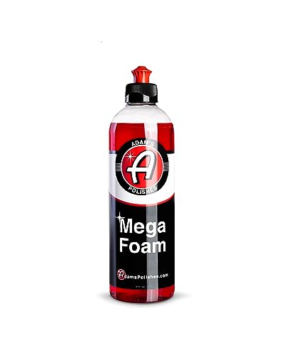Adam’s Mega Foam (16oz) - pH Neutral Car Soap For Car Washing, Concentated For Wash Bucket, Foam Gun, Won't Strip Car Wax or Ceramic Coatings - size: 16 fl. oz