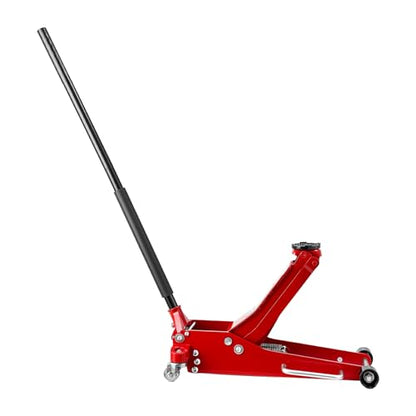 VEVOR Low Profile Floor Jack 3 Ton Aluminum and Steel Racing Floor Jack with Dual Pistons Quick Lift Pump, Hydraulic Trolley Car Lift for Sports Car, SUV, Pickup, Lifting Range 3.3"-20.3"