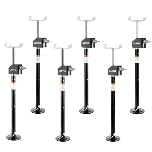 Garvee RV Slide Out Support Jacks (Set of 6) - 30,000lb Heavy Duty Rv Stabilizer Jacks Support, 21"-49" Quick-Lift Adjustable - Power Drill & Hand Crank Compatible for Campers, Travel Trailers & RVs - size: 6 Pack