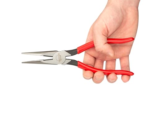 TEKTON 8 Inch Long Nose Pliers | PGF10008 - [Old Version] - color: Serrated Jaw, size: 8 Inch Straight