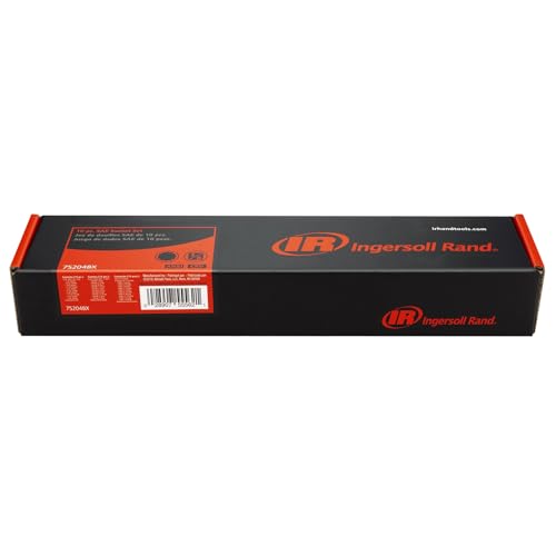Ingersoll Rand 10-Piece SAE 3/8 in. Drive 12-Point Shallow Socket Set, 1/4–7/8 in., Chrome Vanadium Steel with Thermoform Tray – 752048X - size: 3/8 in. Drive Shallow Socket Set, style: SAE