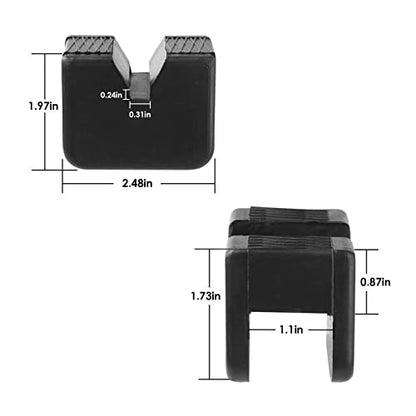 DEDC Jack Stand Pads 4 Pcs, Universal Rubber Pinch Weld Protector Jack Stands Adapter Pads, Car Lift Frame Rail Protection Accessories