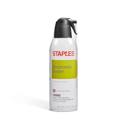 Staples Compressed Air Duster – 10 oz. Cans for Electronics, Keyboards & Office Devices, 4‑Pack