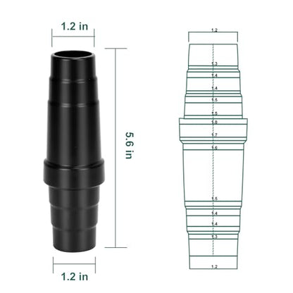 12pcs Universal Vacuum Attachments Professional Shop Vac Accessories Wet Dry Vacuum Attachments fit 2 1/2", 1 1/4", 1 7/8" with Hose Adapter Brush Extension Wand Flexible Crevice - size: 12pcs