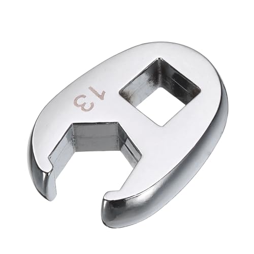 HARFINGTON Drive Crowfoot Wrench 3/8" Drive 13mm Metric Fractional Crowfoot Flare Nut Wrench 40Cr Chrome Plated Open End Crowfoot Wrench for Mechanics Automotive Repair Work - size: 13mm