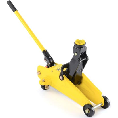 JEGS 2-Ton Hydraulic Car Floor Jack - 4,000 LBS Lift Capacity, Lift Range: 5 ?in.to 13in.- Lightweight Hydraulic Floor Jack, 360 Degrees Saddle Rotation - Heavy Duty Steel Car Jack Hydraulic