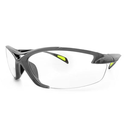 MAGID AcuSpex Clear, Semi-Frameless Safety Glasses, PureVue Premium Anti-Fog, 144 Pairs, Gray/Lime, PX4080 - style: 144 Pairs