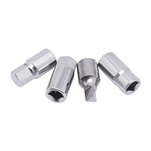 18pcs Oil Drain Pipe Plug Hexagon Square Socket Key Removal Tool Set 3/8'' Drive