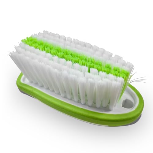 Car Carpet and Upholstery Cleaning Brush, Stiff Bristle Car Detailing Carpet Scrub Brush with Hanging Hole, Vehicle Interior Detailing Brushes for Floor Mats, Couch, Leather Seat (Green) - color: Green