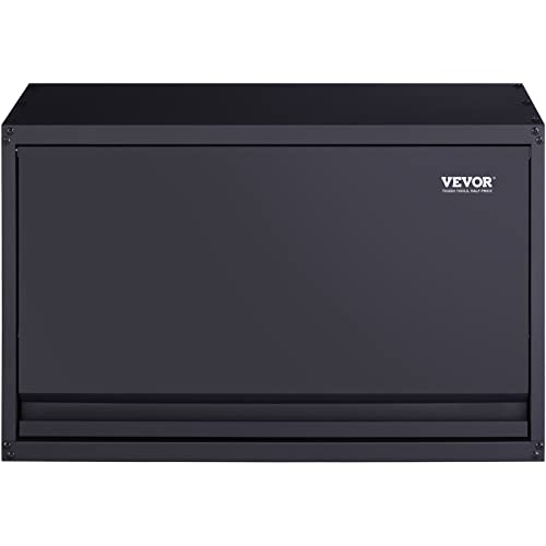 VEVOR Metal Storage Cabinet, 120lbs Load Capacity per Shelf, 20'' Tall Wall-Mounted Powder-Coating Steel Garage Cabinet with Adjustable Shelf, Press to Close & Open Door Perfect for Office Garage Tool - size: Flip up 20"