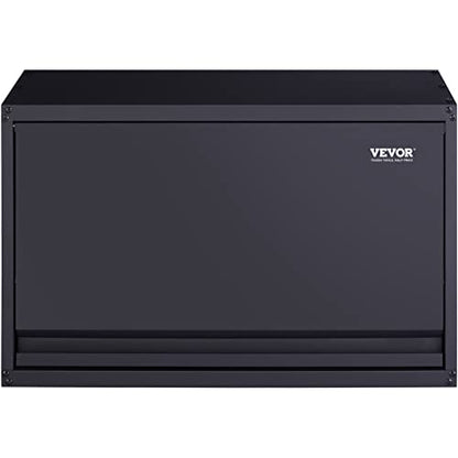 VEVOR Metal Storage Cabinet, 120lbs Load Capacity per Shelf, 20'' Tall Wall-Mounted Powder-Coating Steel Garage Cabinet with Adjustable Shelf, Press to Close & Open Door Perfect for Office Garage Tool - size: Flip up 20"
