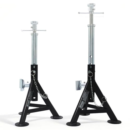 BESTOOL RV Supports Stabilizer Jacks, Travel Trailer Stabilizer Jacks Camper Jack Stands from 17.3" to 30." 1 Pair Capacity 12000 lbs, 2 Pack - color: Black-Dual head RV stabilizer jacks/2PC