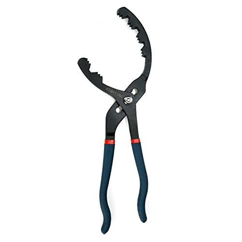 Large Oil Filter Pliers, 14" Adjustable Oil Filter Wrench, Universal Oil Filter Removal Tool No Slipping for Engine Filters, Conduit, Fittings (14 Inch) - size: 14"