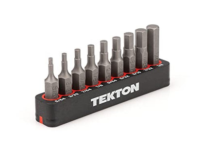 TEKTON 1/4 Inch Hex Bit Set with Rail, 9-Piece (5/64-1/4 in.) | DZX93001