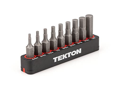 TEKTON 1/4 Inch Hex Bit Set with Rail, 9-Piece (5/64-1/4 in.) | DZX93001