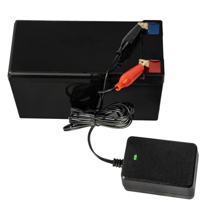 Universal Fully Automatic 12V Sealed Lead Acid Battery Charger SLA Maintainer Compatible with Bumper Cars Jeep Truck UTV SUV 12 Volt Battery Charger Crocodile Clip Charger