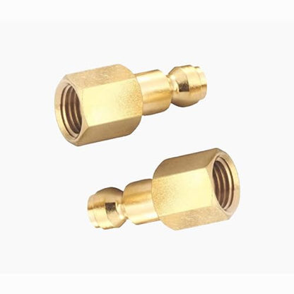 1/4 Inch NPT Brass Coupler and Plug Kit | 7 Piece, Automotive Type C, Quick Connect Air Fittings Set - size: Coupler and Plug Kit 7 Piece